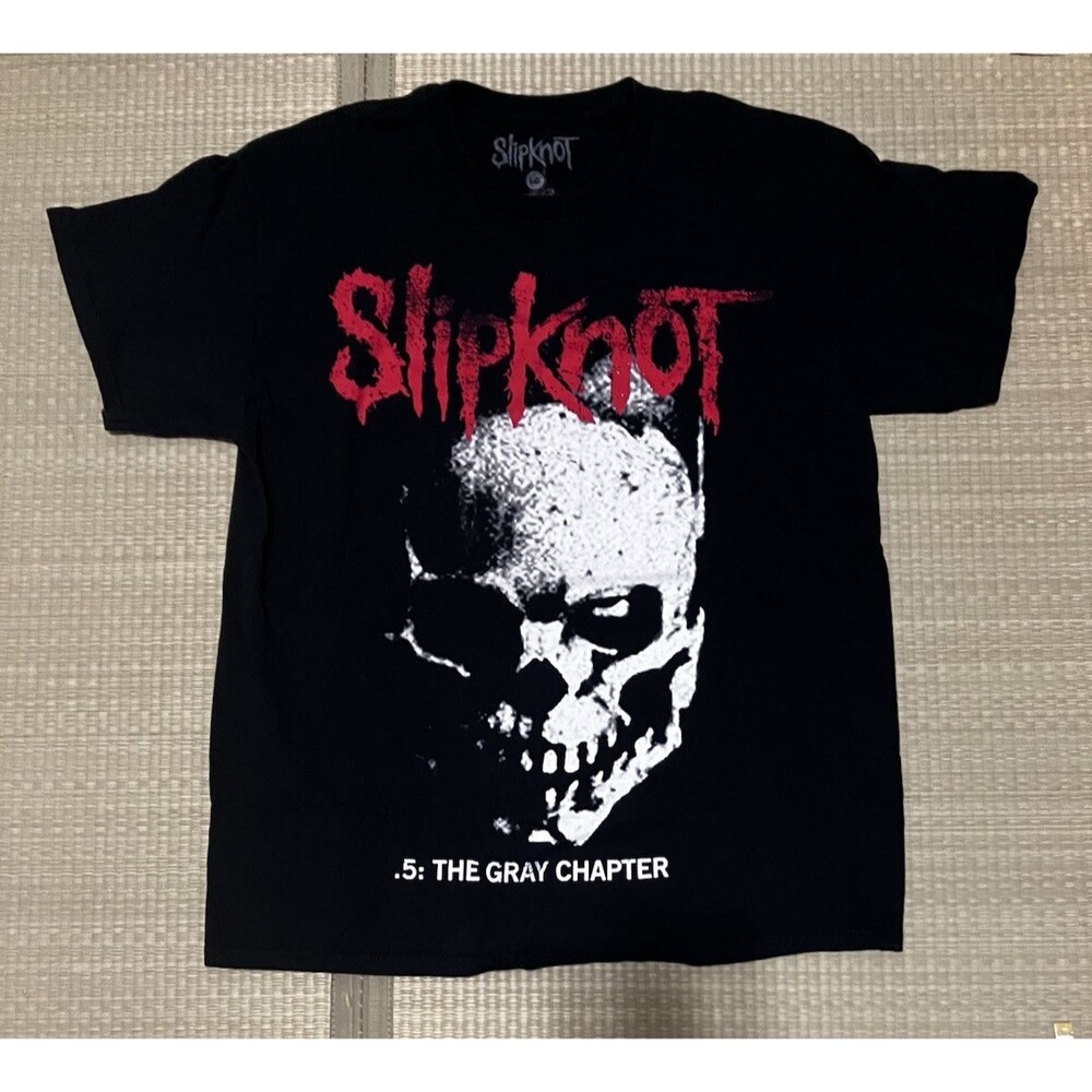 Slipknot Shirt Gray Chapter Men’s Large Skull Metal Tee